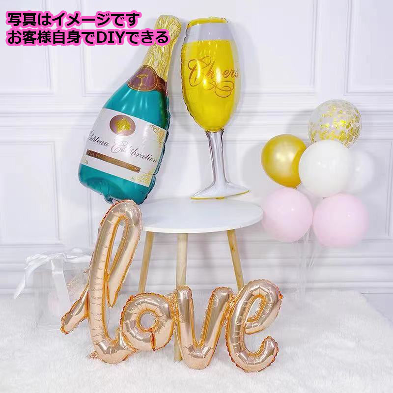 超大 LOVE 氣球（全部 4 種）大寫字母生日裝飾大號大量難以打破裝飾時尚批發萬聖節套裝