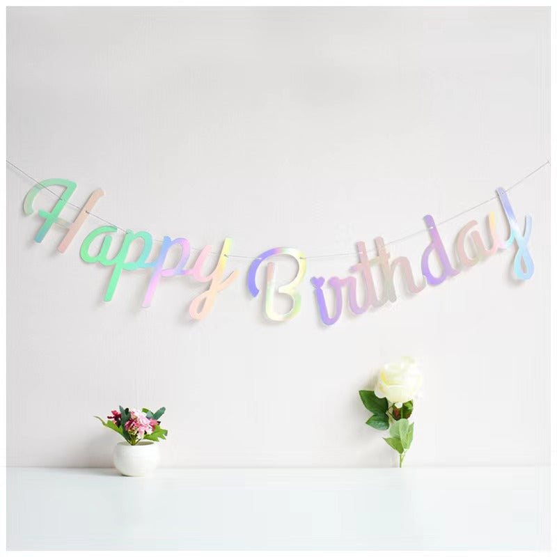 Happy Birthday ガーランド 飾りセット（全4種）誕生日 飾り付け happy birthday 大きい 大量 おしゃれ 卸売り ハロウィン 飾りセット