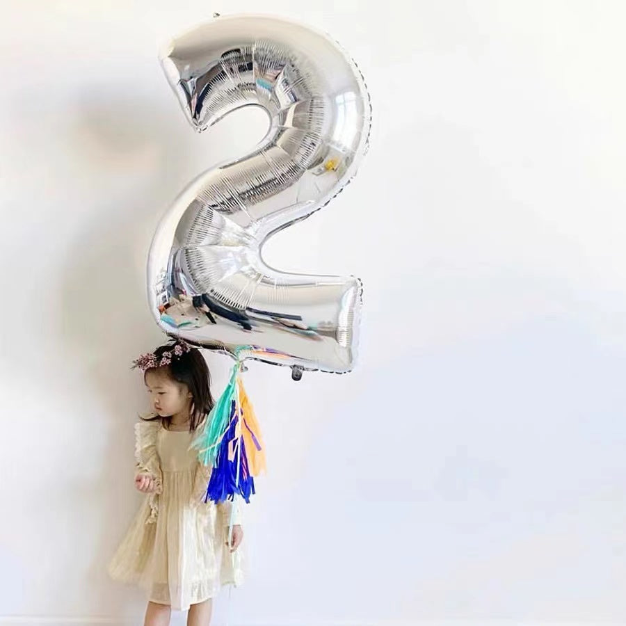 超級生日號碼最大約115cm大氣球氣球號碼生日活動號碼金銀派對40吋大號時尚超級